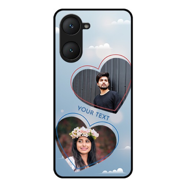 Vivo Y28e 5G Custom Glass Phone Case - Blue Color Couple Design