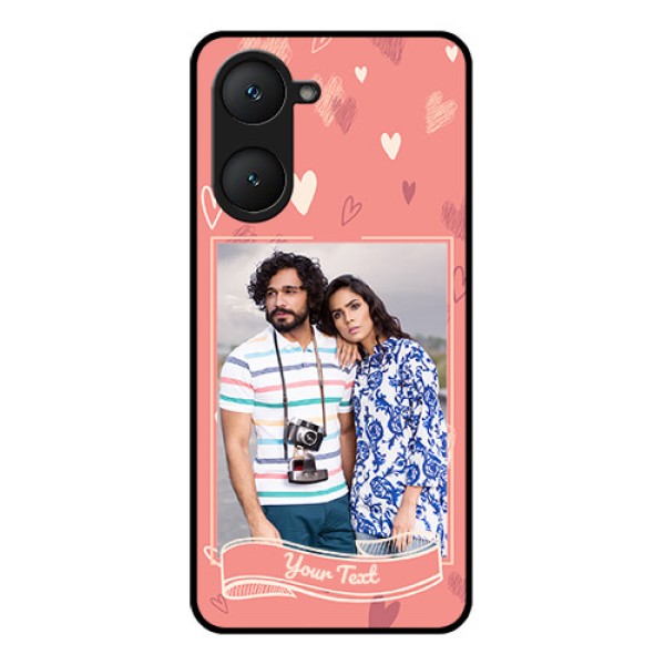 Vivo Y28e 5G Custom Glass Phone Case - Love Doodle Art Design Vivo Y28e 5G Custom Glass Phone Case - Love Doodle Art Design