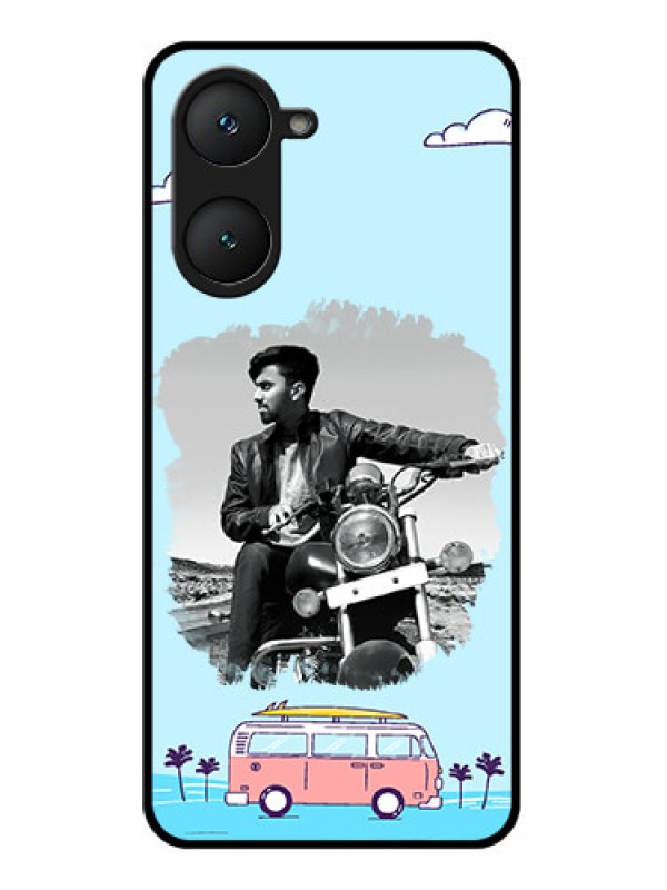 Custom Vivo Y28e 5G Custom Glass Phone Case - Travel and Adventure Design