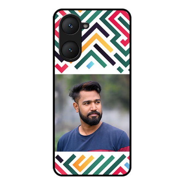 Vivo Y28e 5G Custom Glass Phone Case - Colorful Maze Pattern Design