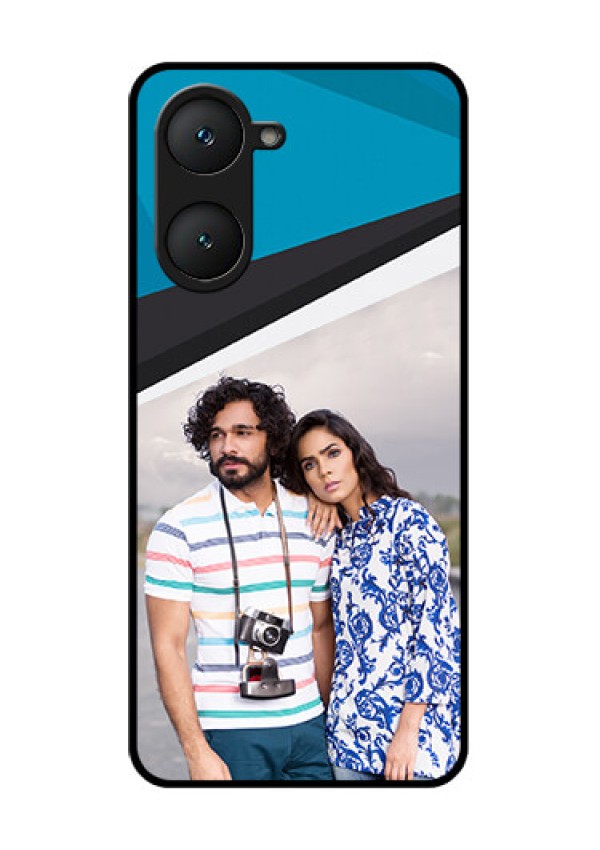 Vivo Y28s 5G Custom Glass Phone Case - Simple Pattern Photo Upload Design
