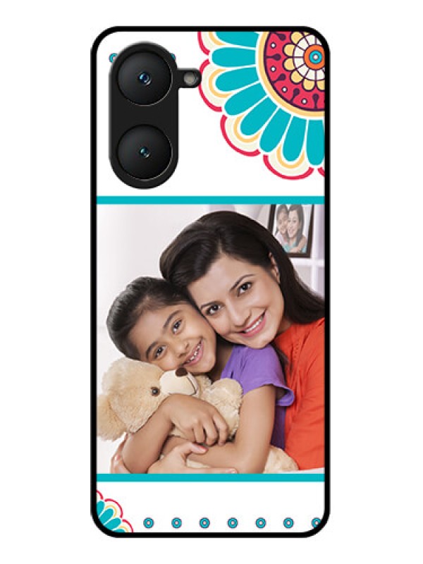 Custom Vivo Y28s 5G Custom Glass Phone Case - Flower Design