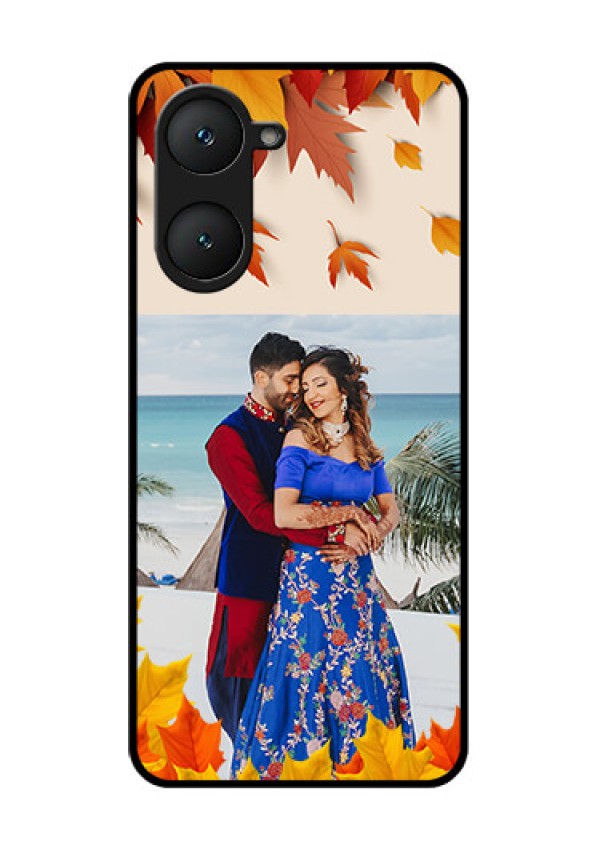 Vivo Y28s 5G Custom Glass Phone Case - Autumn Maple Leaves Design