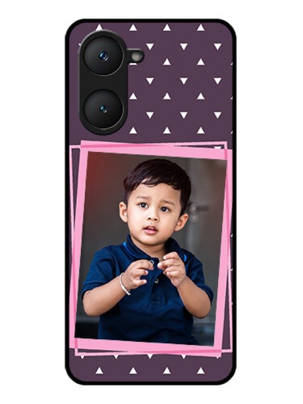 Custom Vivo Y28s 5G Custom Glass Phone Case - Triangle Pattern Dotted Design