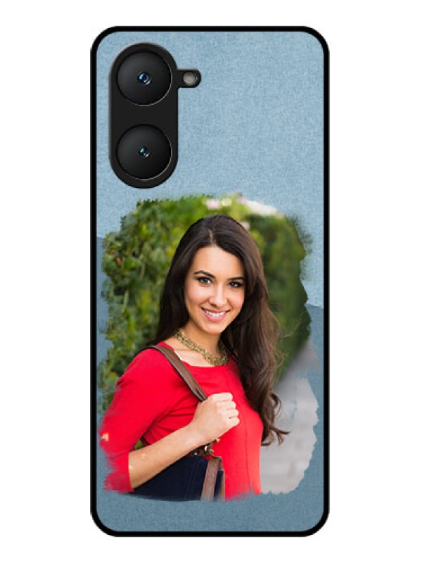 Custom Vivo Y28s 5G Custom Glass Phone Case - Grunge Line Art Design