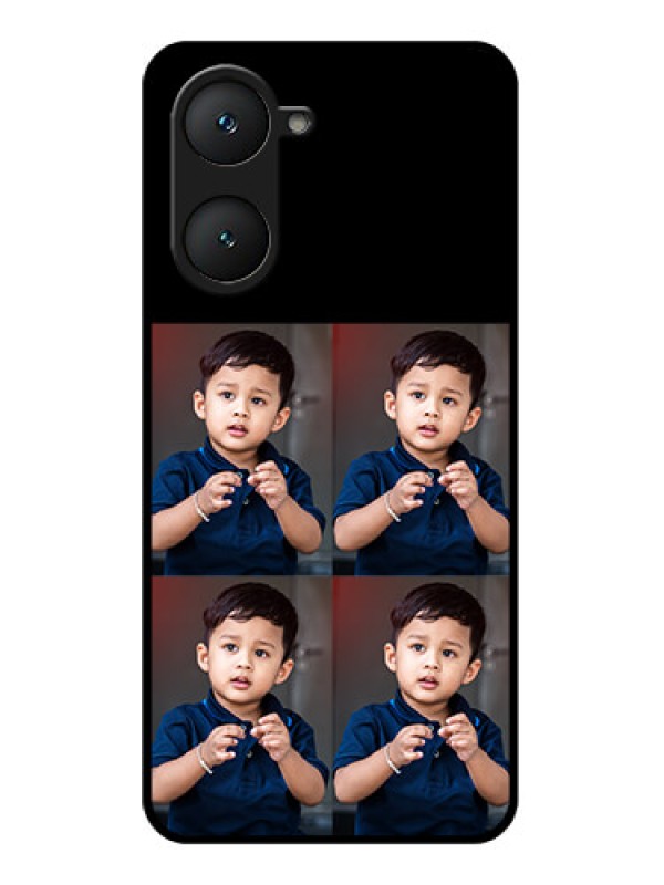 Custom Vivo Y28s 5G Custom Glass Phone Case - 4 Image Holder Design