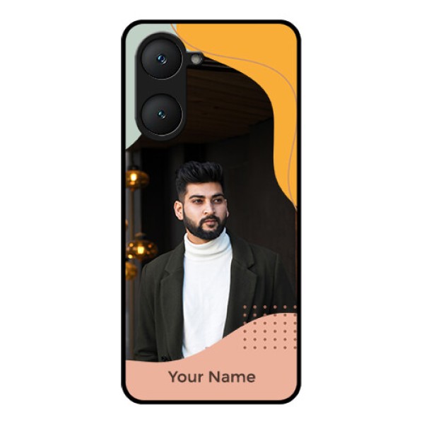 Vivo Y28s 5G Custom Glass Phone Case - Tri - Coloured Overlay Design Vivo Y28s 5G Custom Glass Phone Case - Tri - Coloured Overlay Design