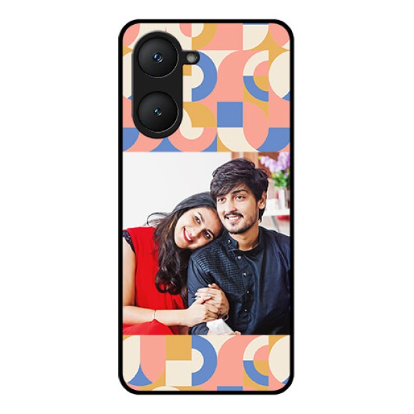Vivo Y28s 5G Custom Glass Phone Case - Semi - Circle Maze Pattern Design Vivo Y28s 5G Custom Glass Phone Case - Semi - Circle Maze Pattern Design