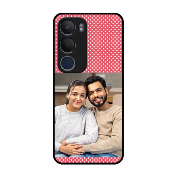 Vivo Y29 5G Custom Glass Phone CaseWhite Dotted Design