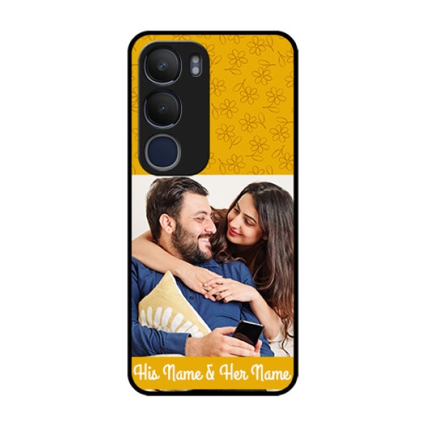 Vivo Y29 5G Custom Glass Phone CaseYellow Floral Design
