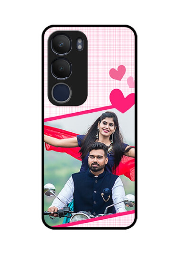 Vivo Y29 5G Custom Glass Phone CaseLove Shape Heart Design