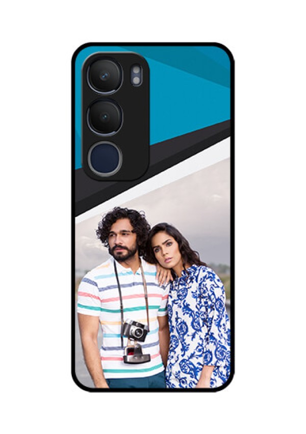 Vivo Y29 5G Custom Glass Phone CaseSimple Pattern Photo Upload Design