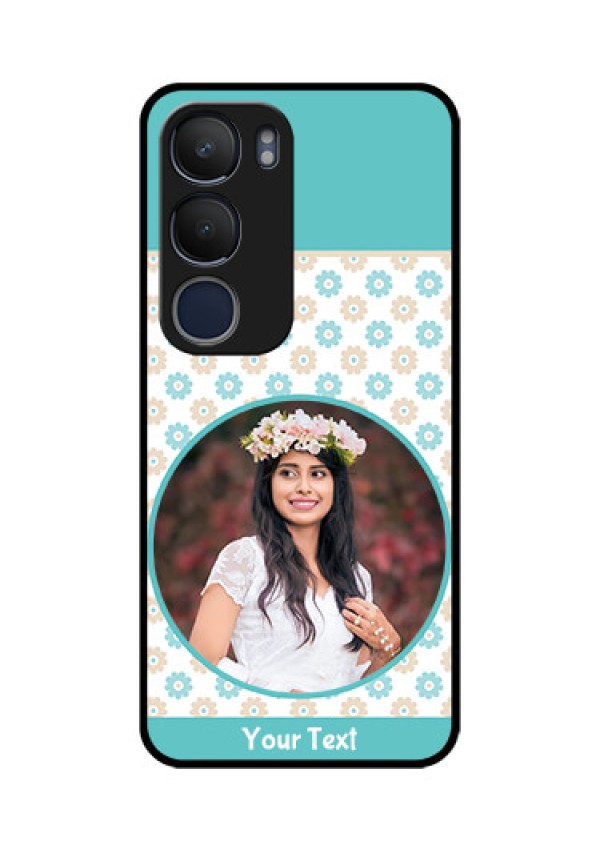 Vivo Y29 5G Custom Glass Phone CaseBeautiful Flowers Design