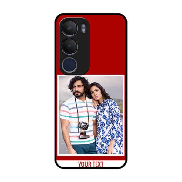 Vivo Y29 5G Custom Glass Phone CaseRed Color Design Vivo Y29 5G Custom Glass Phone CaseRed Color Design