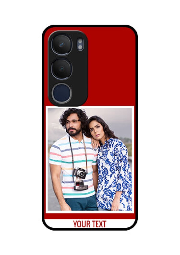Vivo Y29 5G Custom Glass Phone CaseRed Color Design