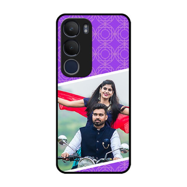 Vivo Y29 5G Custom Glass Phone CaseViolet Color Pattern Design