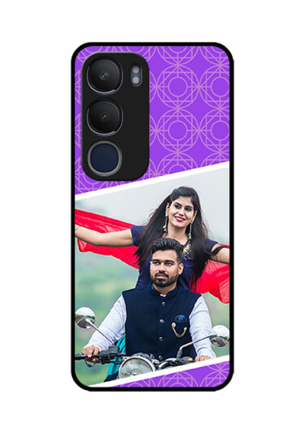 Vivo Y29 5G Custom Glass Phone CaseViolet Color Pattern Design
