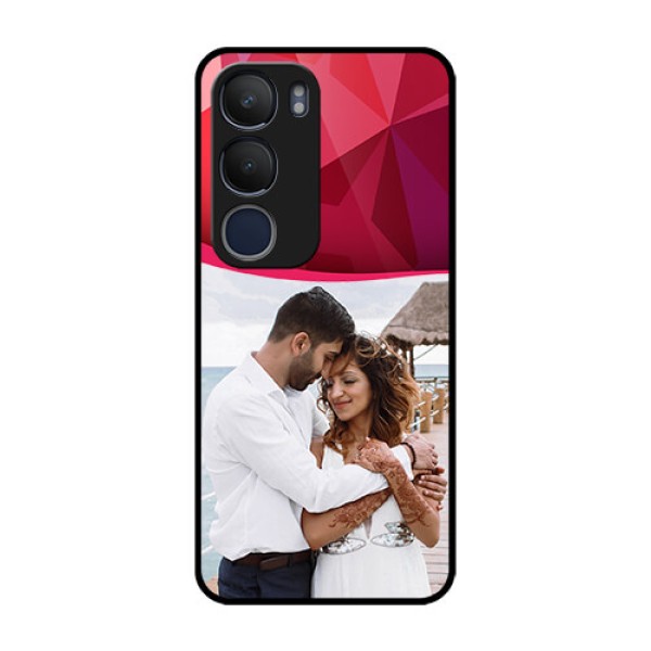 Vivo Y29 5G Custom Glass Phone CaseRed Abstract Design Vivo Y29 5G Custom Glass Phone CaseRed Abstract Design