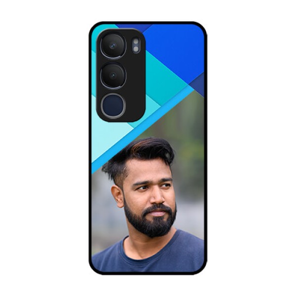 Vivo Y29 5G Custom Glass Phone CaseBlue Pattern Design