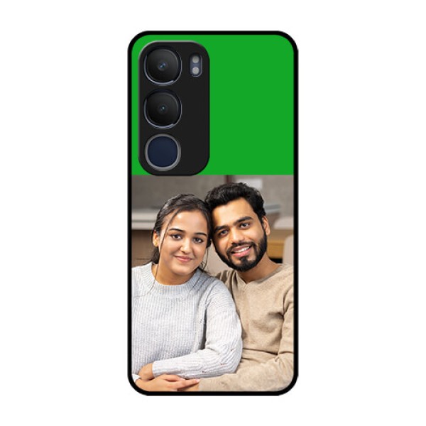 Vivo Y29 5G Custom Glass Phone CaseGreen Pattern Design