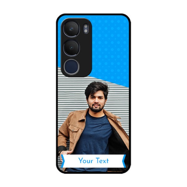 Vivo Y29 5G Custom Glass Phone CaseSimple Blue Color Design
