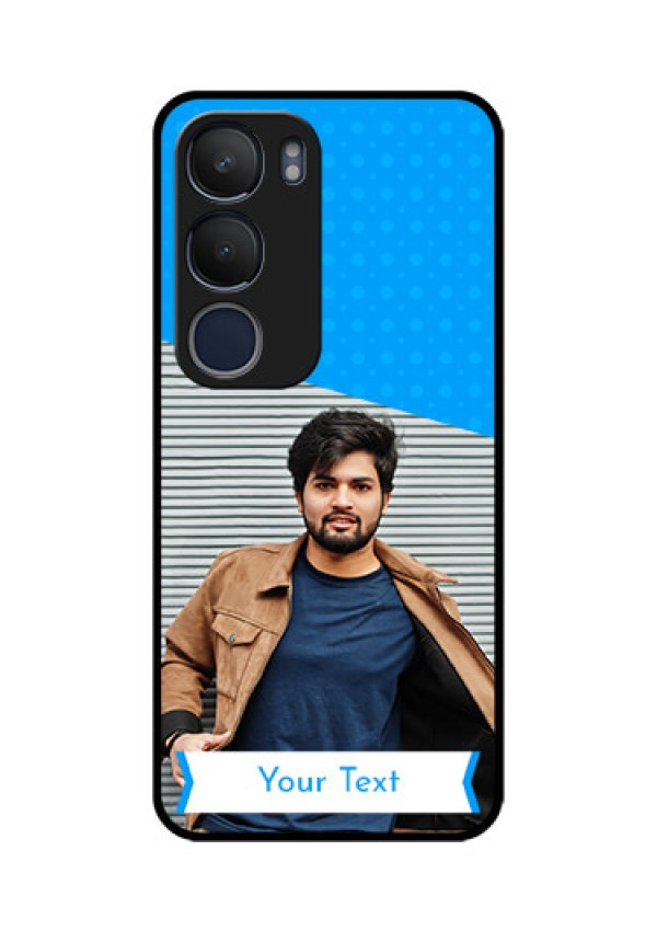 Vivo Y29 5G Custom Glass Phone CaseSimple Blue Color Design