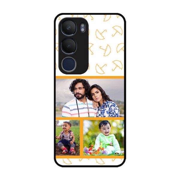 Vivo Y29 5G Custom Glass Phone CaseYellow Pattern Design