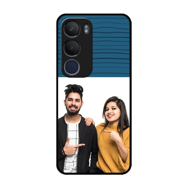 Vivo Y29 5G Custom Glass Phone CaseBlue Pattern Cover Design Vivo Y29 5G Custom Glass Phone CaseBlue Pattern Cover Design