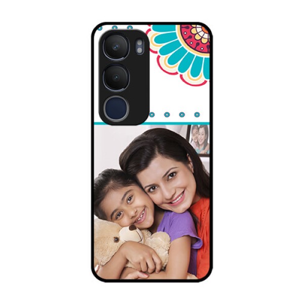 Vivo Y29 5G Custom Glass Phone CaseFlower Design