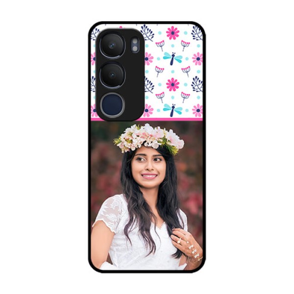 Vivo Y29 5G Custom Glass Phone CaseColorful Flower Design