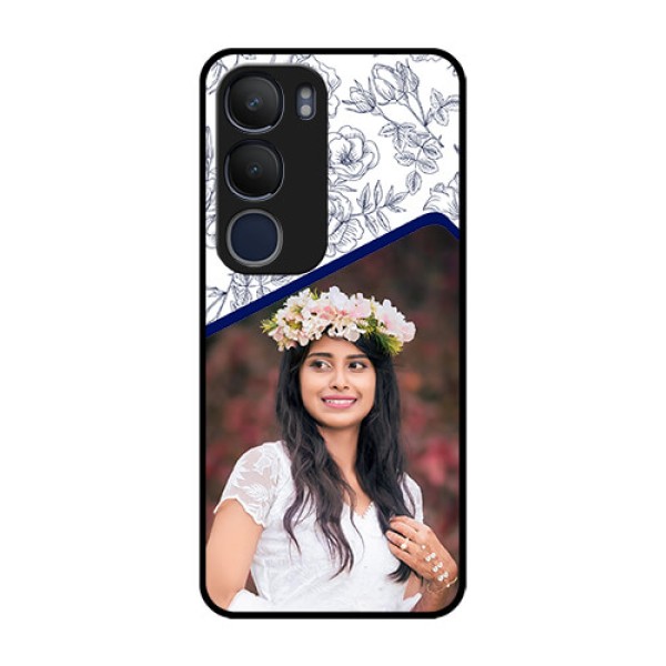 Vivo Y29 5G Custom Glass Phone CaseClassy Floral Design