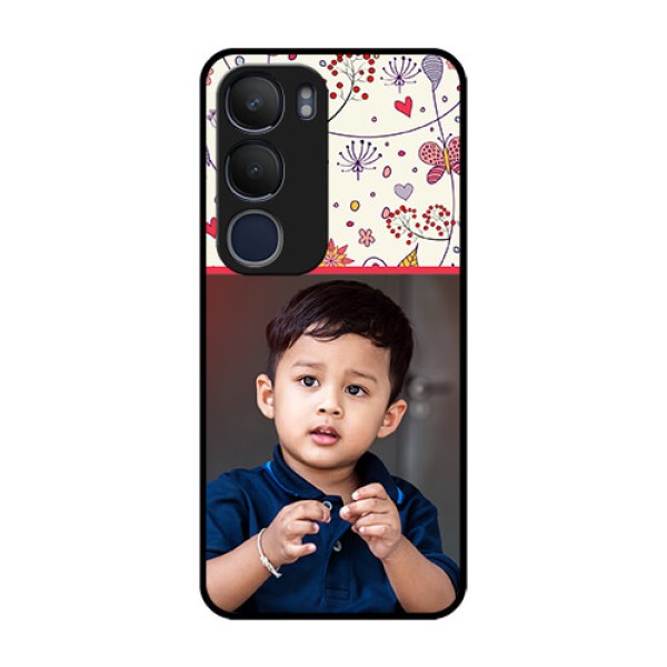 Vivo Y29 5G Custom Glass Phone CasePremium Floral Design