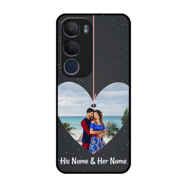 Vivo Y29 5G Custom Glass Phone CaseHanging Heart Design