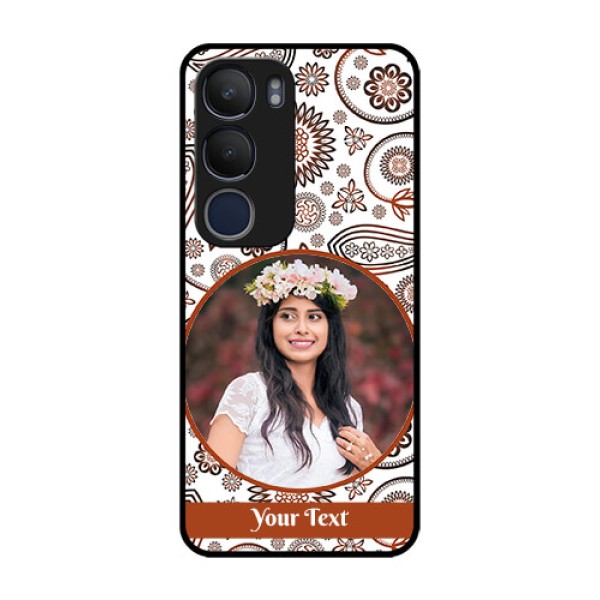Vivo Y29 5G Custom Glass Phone CaseAbstract Flower Design