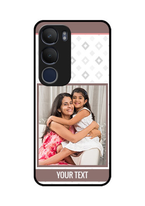Vivo Y29 5G Custom Glass Phone CaseSimple Diamond Design