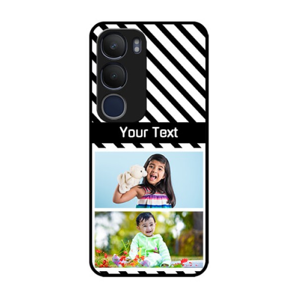 Vivo Y29 5G Custom Glass Phone CaseBlack And White Stripes Design Vivo Y29 5G Custom Glass Phone CaseBlack And White Stripes Design