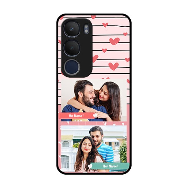 Vivo Y29 5G Custom Glass Phone CasePhoto With Heart Design