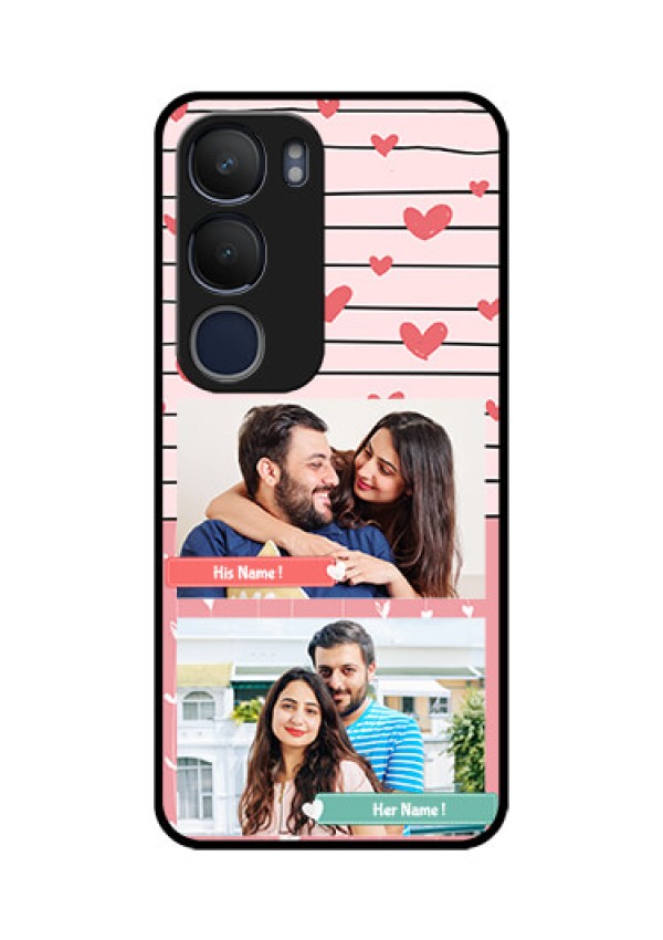 Vivo Y29 5G Custom Glass Phone CasePhoto With Heart Design