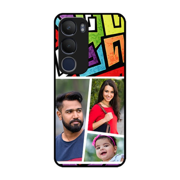 Vivo Y29 5G Custom Glass Phone CaseGraffiti Pattern Design