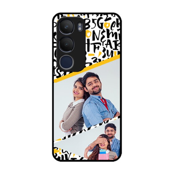 Vivo Y29 5G Custom Glass Phone CaseLetters Pattern Design