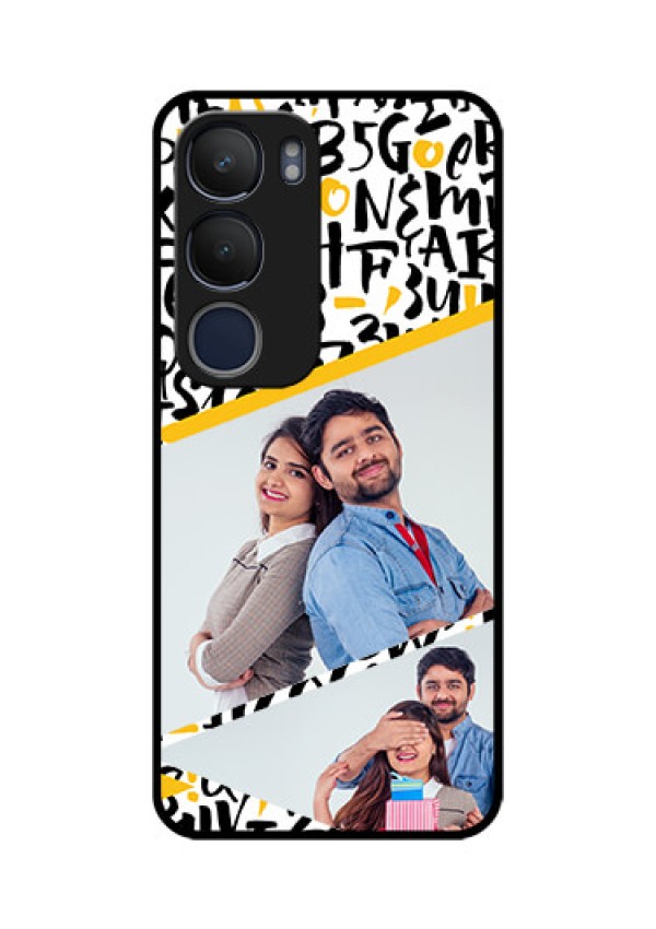 Vivo Y29 5G Custom Glass Phone CaseLetters Pattern Design