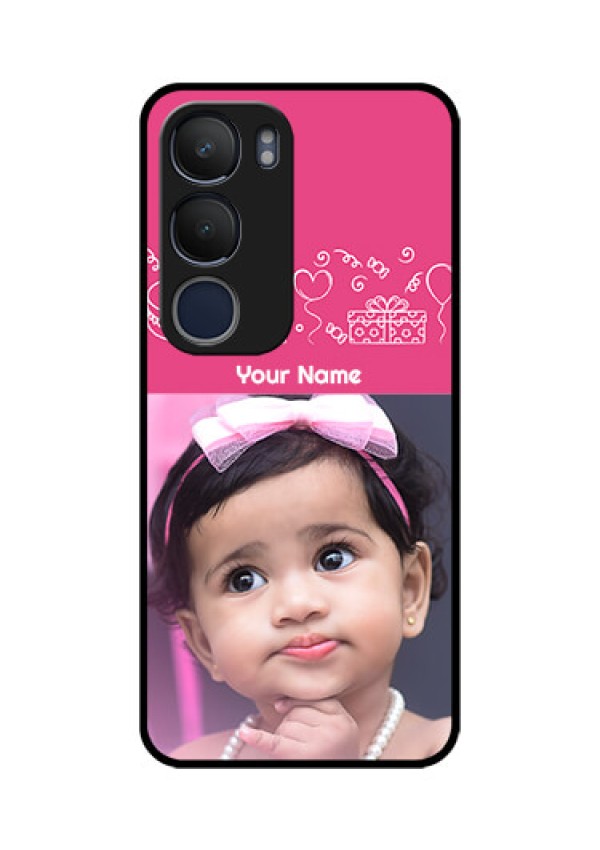 Vivo Y29 5G Custom Glass Phone CaseWith Birthday Line Art Design
