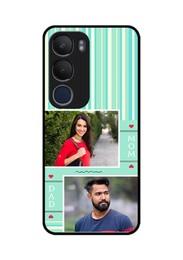Vivo Y29 5G Custom Glass Phone CaseMom and Dad Pic Design
