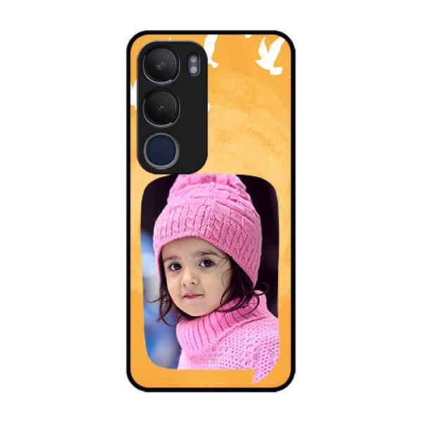 Vivo Y29 5G Custom Glass Phone CaseWater Color Design With Bird Icons Vivo Y29 5G Custom Glass Phone CaseWater Color Design With Bird Icons
