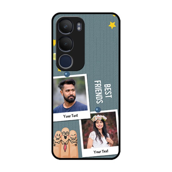 Vivo Y29 5G Custom Glass Phone CaseSticky Frames And Friendship Design Vivo Y29 5G Custom Glass Phone CaseSticky Frames And Friendship Design