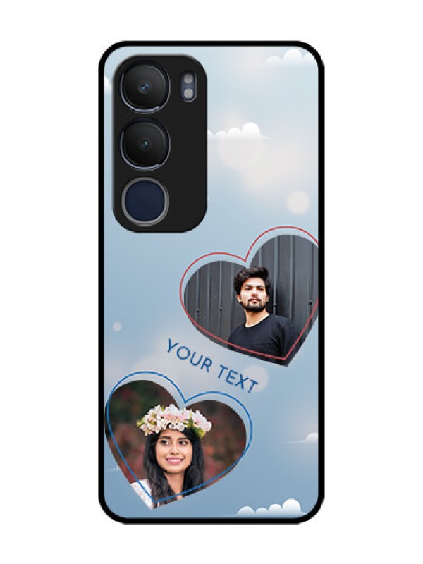 Custom Vivo Y29 5G Custom Glass Phone CaseBlue Color Couple Design