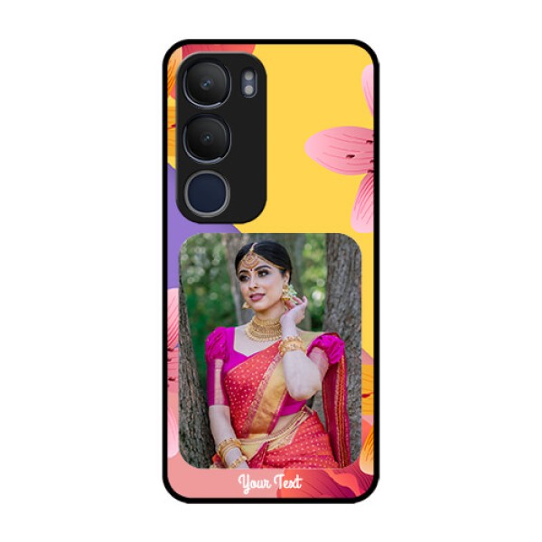 Vivo Y29 5G Custom Glass Phone Case3 Image With Vintage Floral Design Vivo Y29 5G Custom Glass Phone Case3 Image With Vintage Floral Design