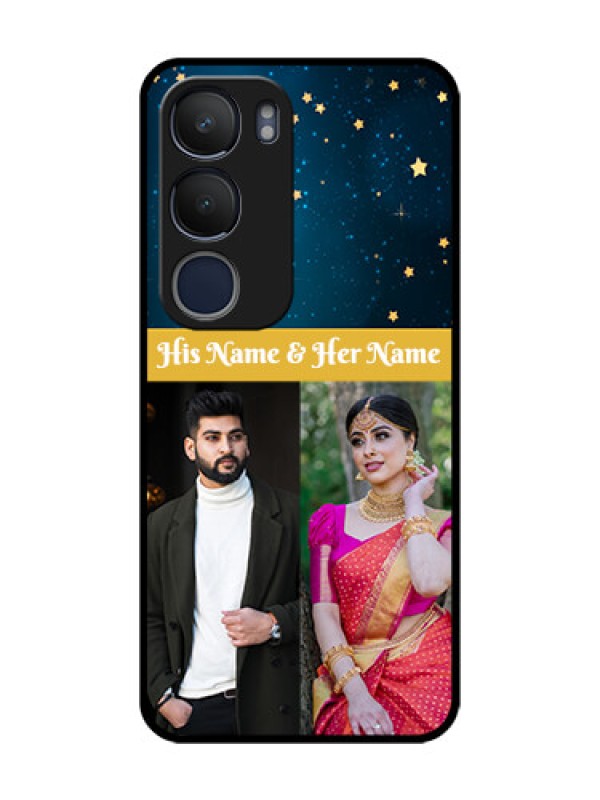 Custom Vivo Y29 5G Custom Glass Phone CaseGalaxy Stars Backdrop Design