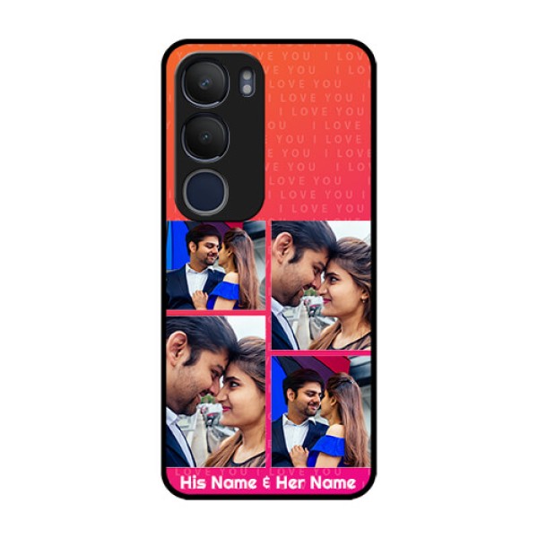 Vivo Y29 5G Custom Glass Phone CaseI Love You Pink Design