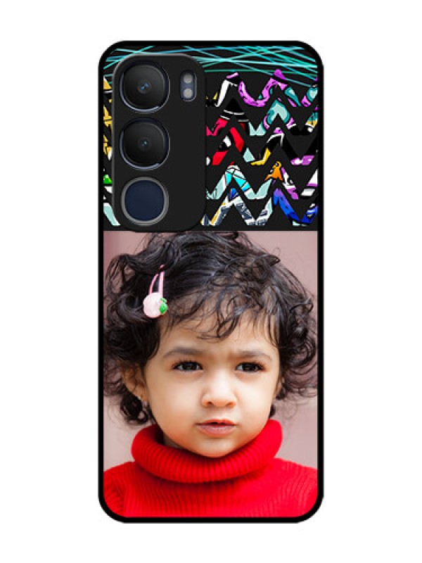 Custom Vivo Y29 5G Custom Glass Phone CaseNeon Abstract Design